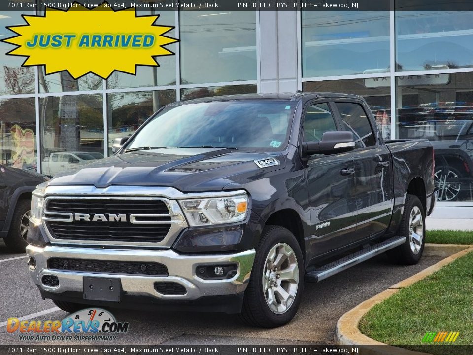 2021 Ram 1500 Big Horn Crew Cab 4x4 Maximum Steel Metallic / Black Photo #1