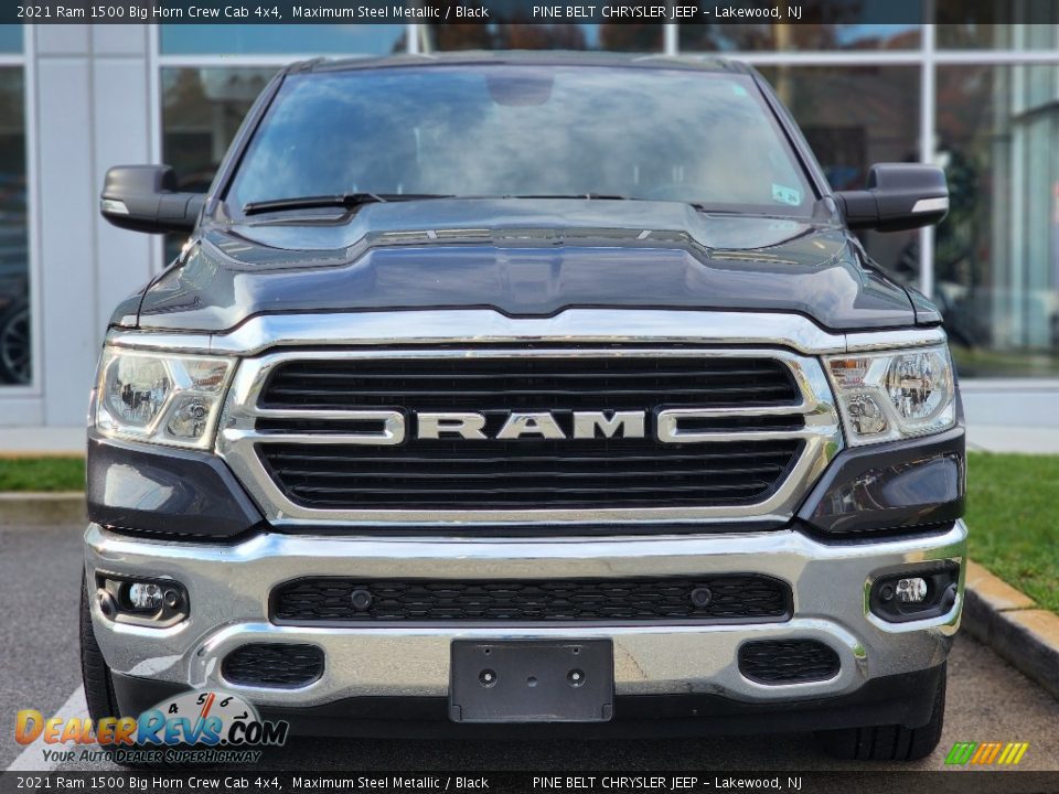 2021 Ram 1500 Big Horn Crew Cab 4x4 Maximum Steel Metallic / Black Photo #3