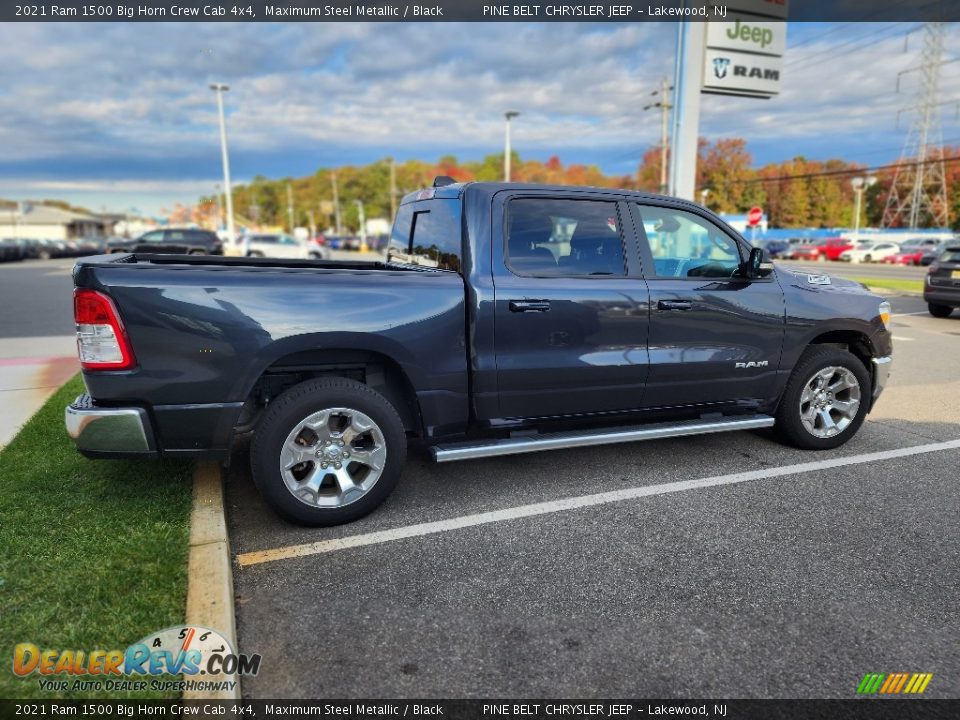 2021 Ram 1500 Big Horn Crew Cab 4x4 Maximum Steel Metallic / Black Photo #8