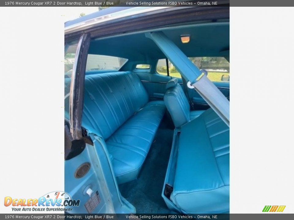Rear Seat of 1976 Mercury Cougar XR7 2 Door Hardtop Photo #3