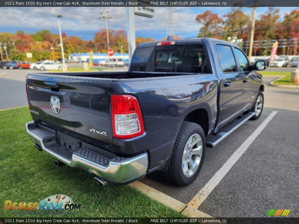 2021 Ram 1500 Big Horn Crew Cab 4x4 Maximum Steel Metallic / Black Photo #9