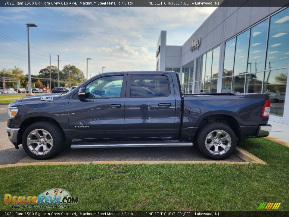 2021 Ram 1500 Big Horn Crew Cab 4x4 Maximum Steel Metallic / Black Photo #12