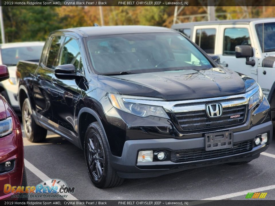 2019 Honda Ridgeline Sport AWD Crystal Black Pearl / Black Photo #4