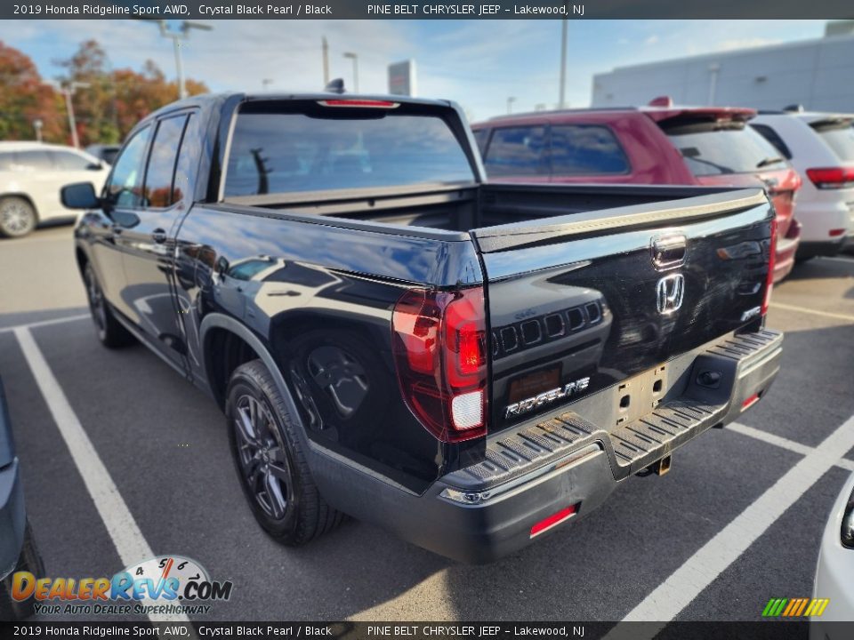 2019 Honda Ridgeline Sport AWD Crystal Black Pearl / Black Photo #7