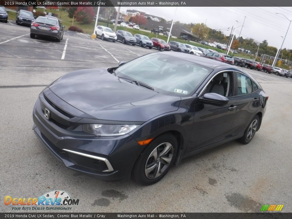 2019 Honda Civic LX Sedan Cosmic Blue Metallic / Gray Photo #4