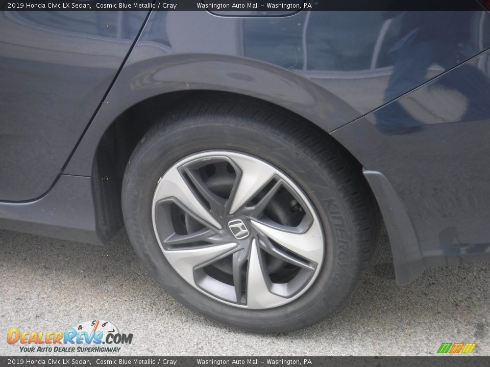 2019 Honda Civic LX Sedan Cosmic Blue Metallic / Gray Photo #6