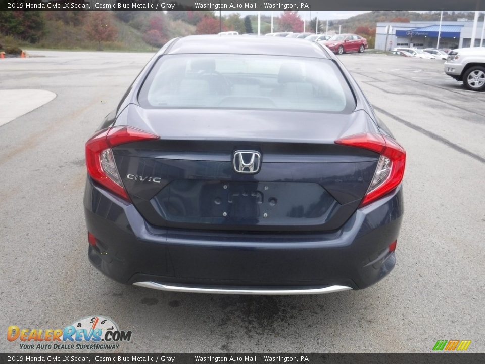 2019 Honda Civic LX Sedan Cosmic Blue Metallic / Gray Photo #8