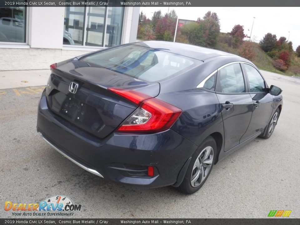 2019 Honda Civic LX Sedan Cosmic Blue Metallic / Gray Photo #9