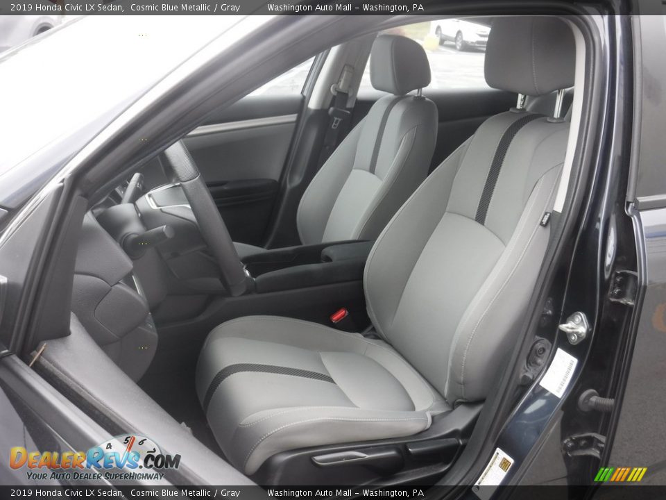 2019 Honda Civic LX Sedan Cosmic Blue Metallic / Gray Photo #12