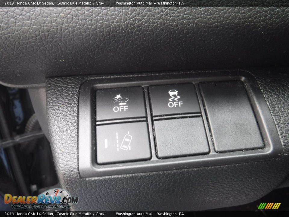2019 Honda Civic LX Sedan Cosmic Blue Metallic / Gray Photo #14