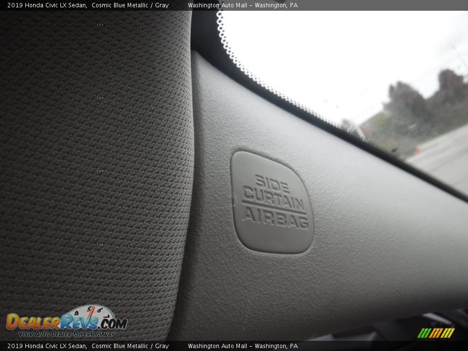 2019 Honda Civic LX Sedan Cosmic Blue Metallic / Gray Photo #15