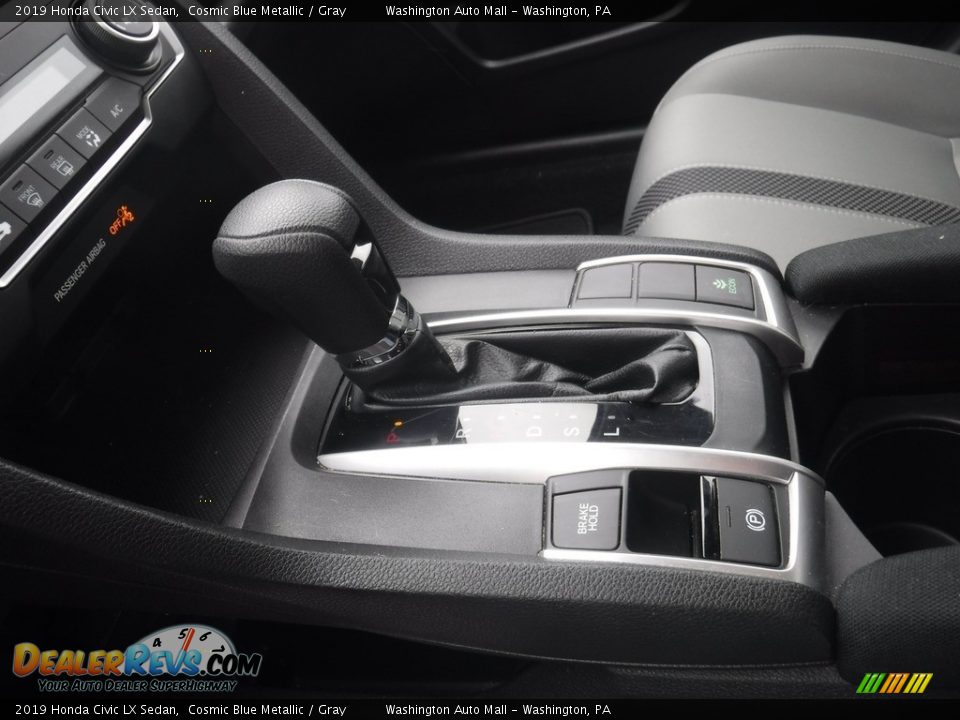 2019 Honda Civic LX Sedan Cosmic Blue Metallic / Gray Photo #16