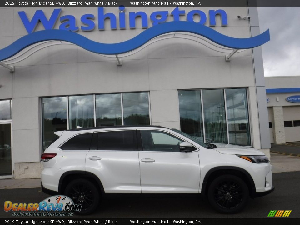 2019 Toyota Highlander SE AWD Blizzard Pearl White / Black Photo #2