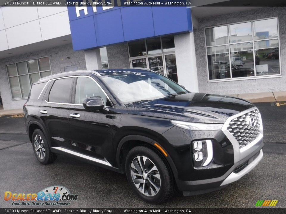 2020 Hyundai Palisade SEL AWD Becketts Black / Black/Gray Photo #1