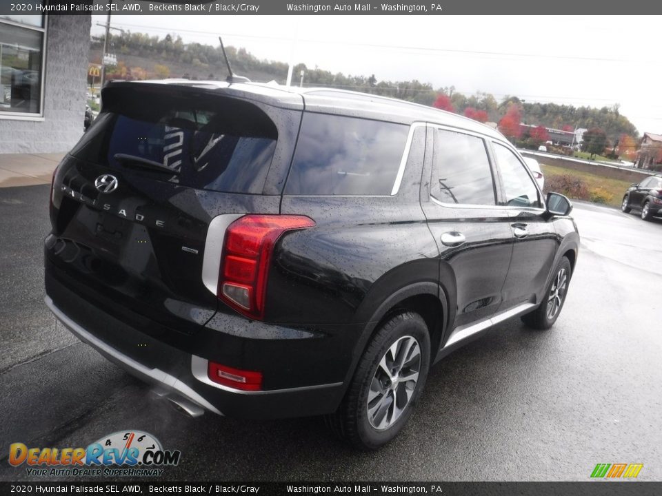 2020 Hyundai Palisade SEL AWD Becketts Black / Black/Gray Photo #10