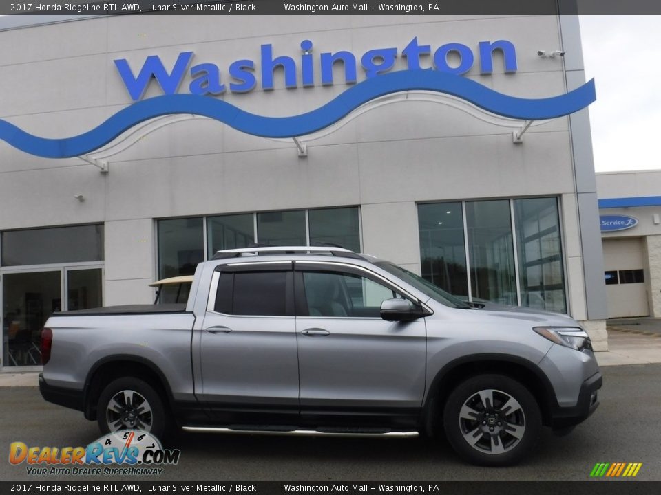 2017 Honda Ridgeline RTL AWD Lunar Silver Metallic / Black Photo #2