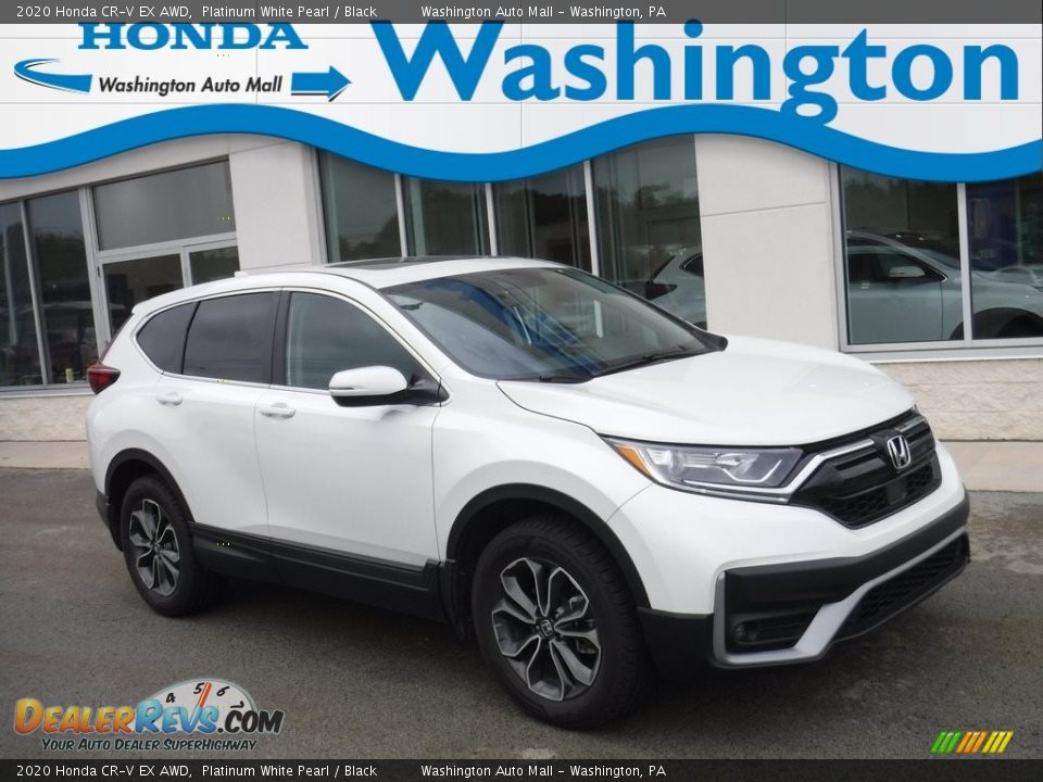 2020 Honda CR-V EX AWD Platinum White Pearl / Black Photo #1