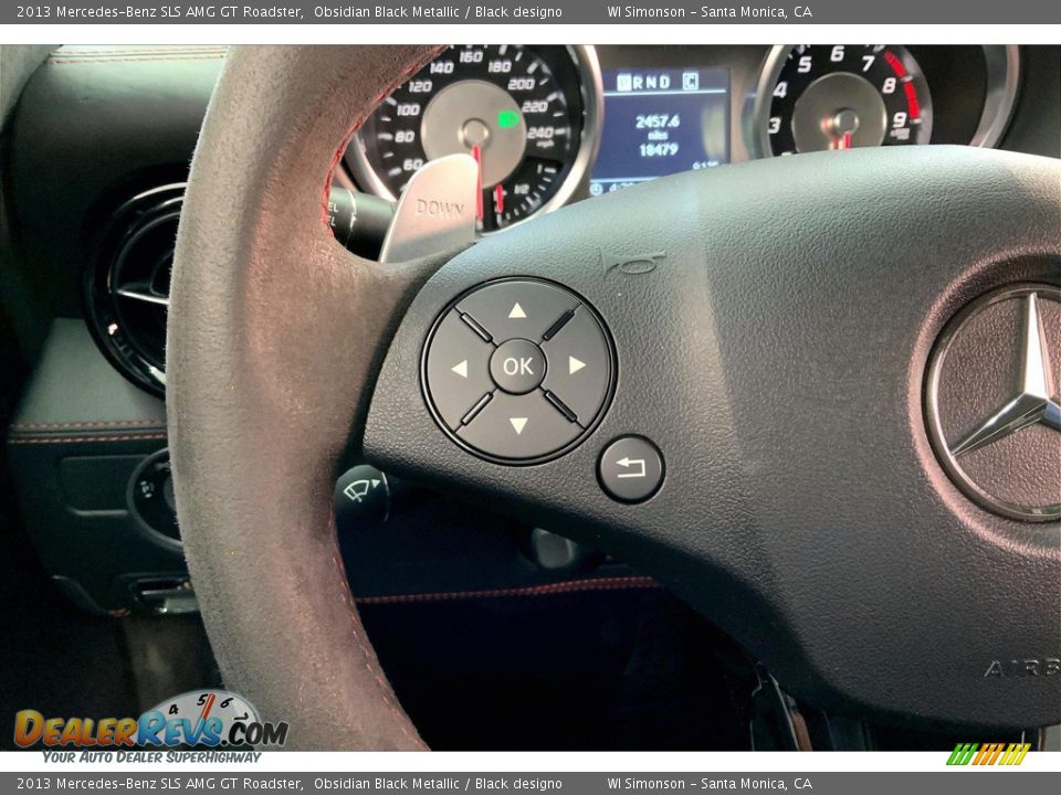 2013 Mercedes-Benz SLS AMG GT Roadster Steering Wheel Photo #20