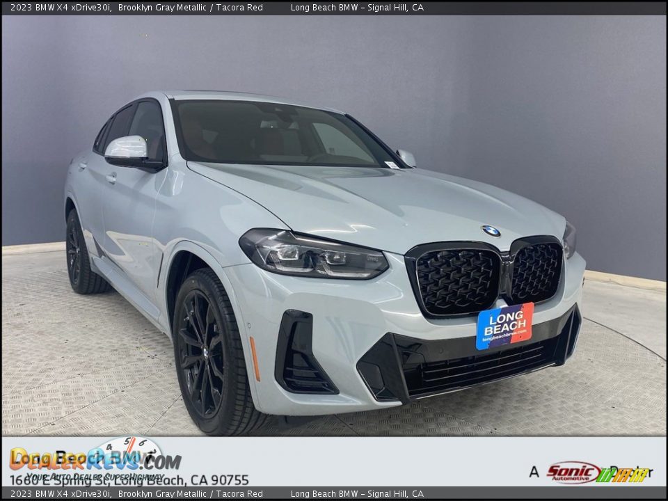 2023 BMW X4 xDrive30i Brooklyn Gray Metallic / Tacora Red Photo #1