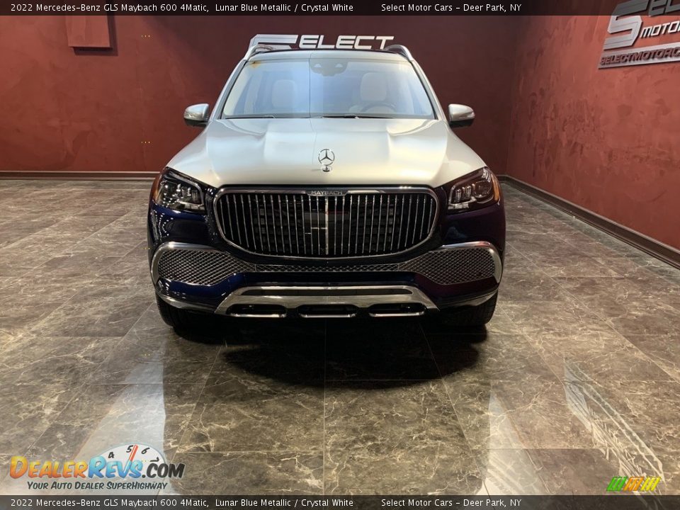 2022 Mercedes-Benz GLS Maybach 600 4Matic Lunar Blue Metallic / Crystal White Photo #2