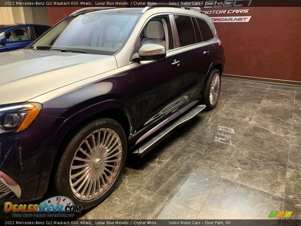 2022 Mercedes-Benz GLS Maybach 600 4Matic Lunar Blue Metallic / Crystal White Photo #4