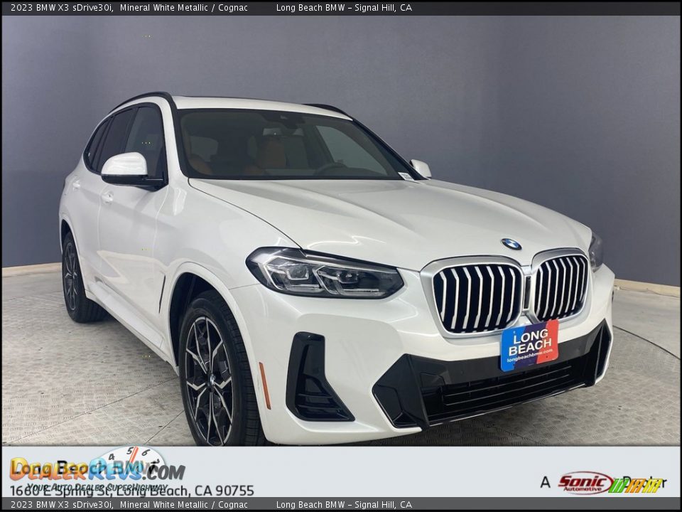 2023 BMW X3 sDrive30i Mineral White Metallic / Cognac Photo #1