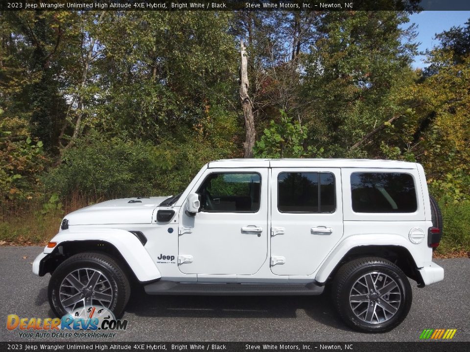 2023 Jeep Wrangler Unlimited High Altitude 4XE Hybrid Bright White / Black Photo #1