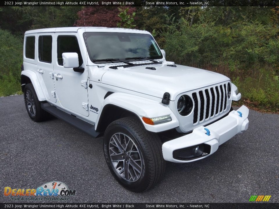 2023 Jeep Wrangler Unlimited High Altitude 4XE Hybrid Bright White / Black Photo #4