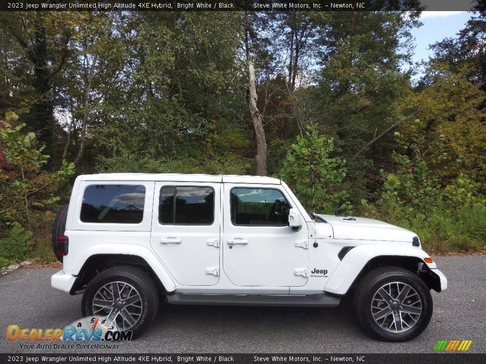 2023 Jeep Wrangler Unlimited High Altitude 4XE Hybrid Bright White / Black Photo #5