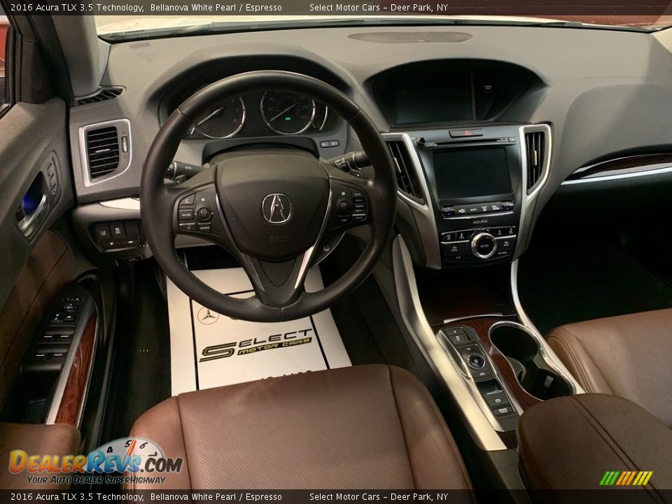 2016 Acura TLX 3.5 Technology Bellanova White Pearl / Espresso Photo #6