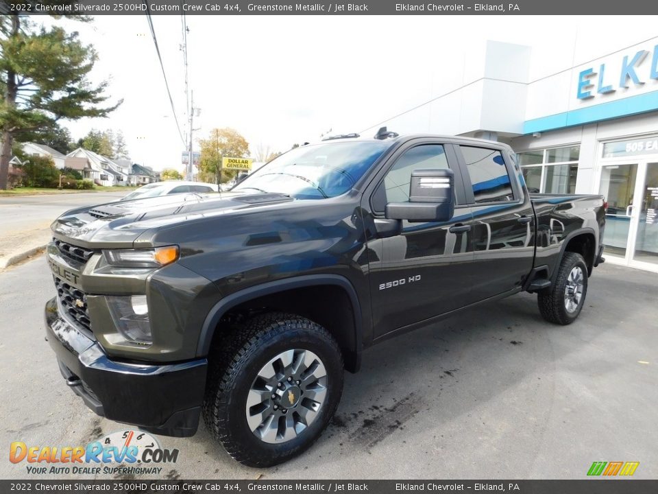 2022 Chevrolet Silverado 2500HD Custom Crew Cab 4x4 Greenstone Metallic / Jet Black Photo #1