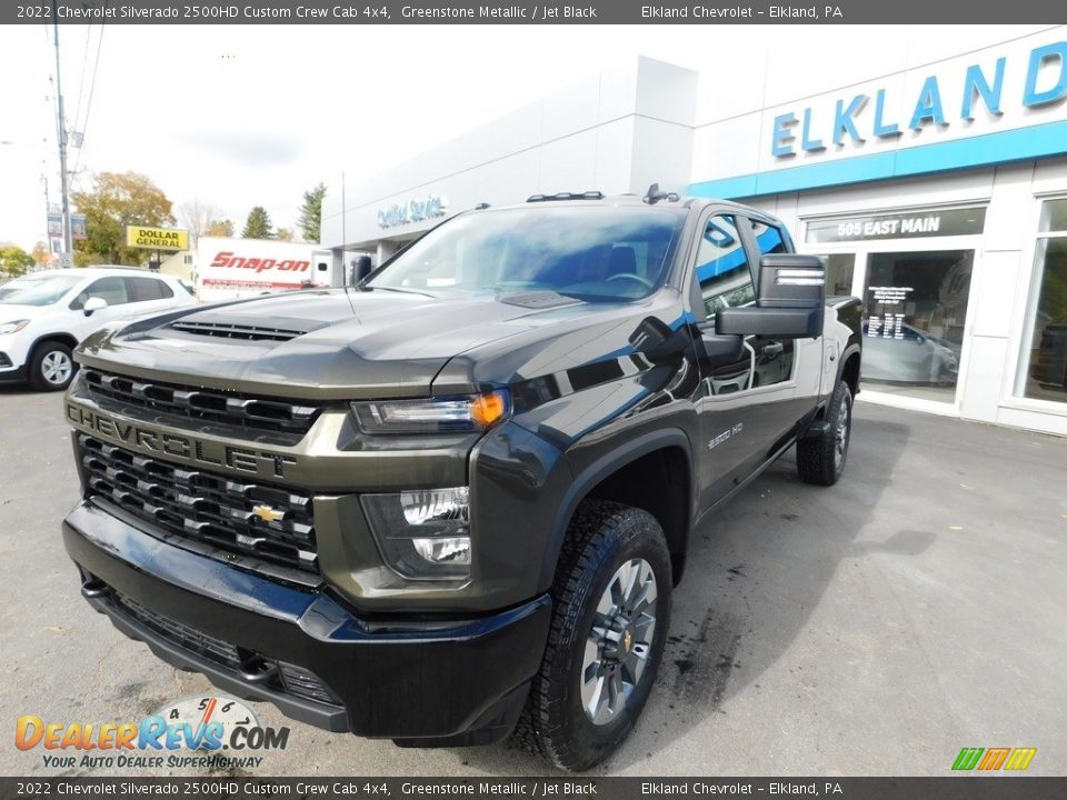 2022 Chevrolet Silverado 2500HD Custom Crew Cab 4x4 Greenstone Metallic / Jet Black Photo #2