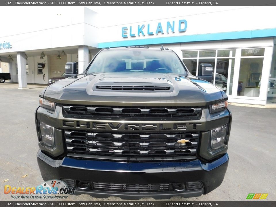 2022 Chevrolet Silverado 2500HD Custom Crew Cab 4x4 Greenstone Metallic / Jet Black Photo #3