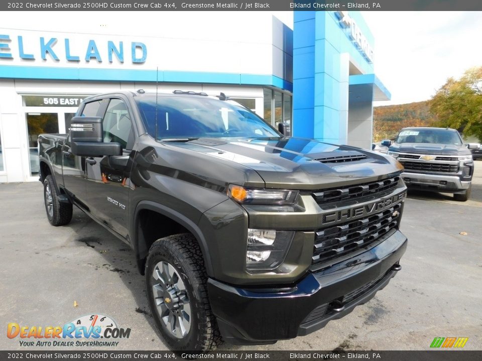 2022 Chevrolet Silverado 2500HD Custom Crew Cab 4x4 Greenstone Metallic / Jet Black Photo #4