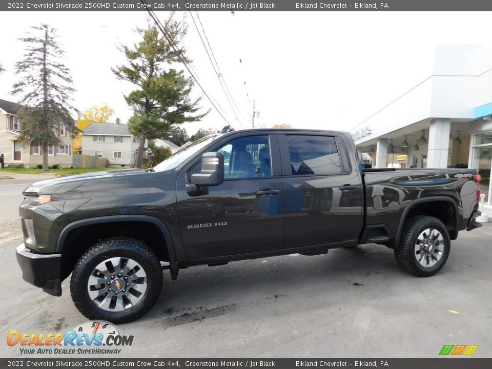 2022 Chevrolet Silverado 2500HD Custom Crew Cab 4x4 Greenstone Metallic / Jet Black Photo #13