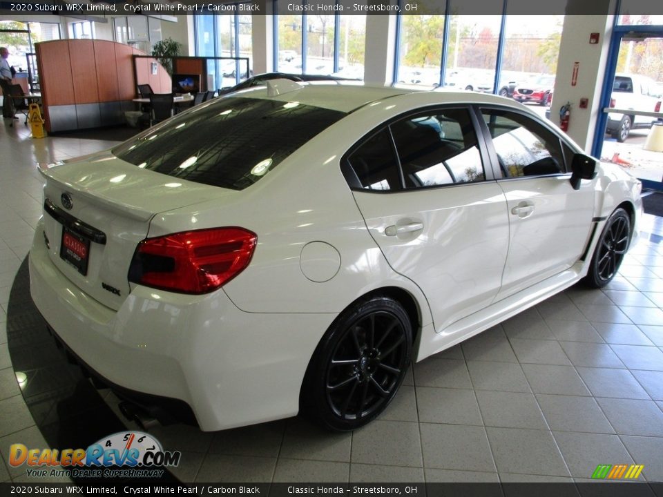 2020 Subaru WRX Limited Crystal White Pearl / Carbon Black Photo #7