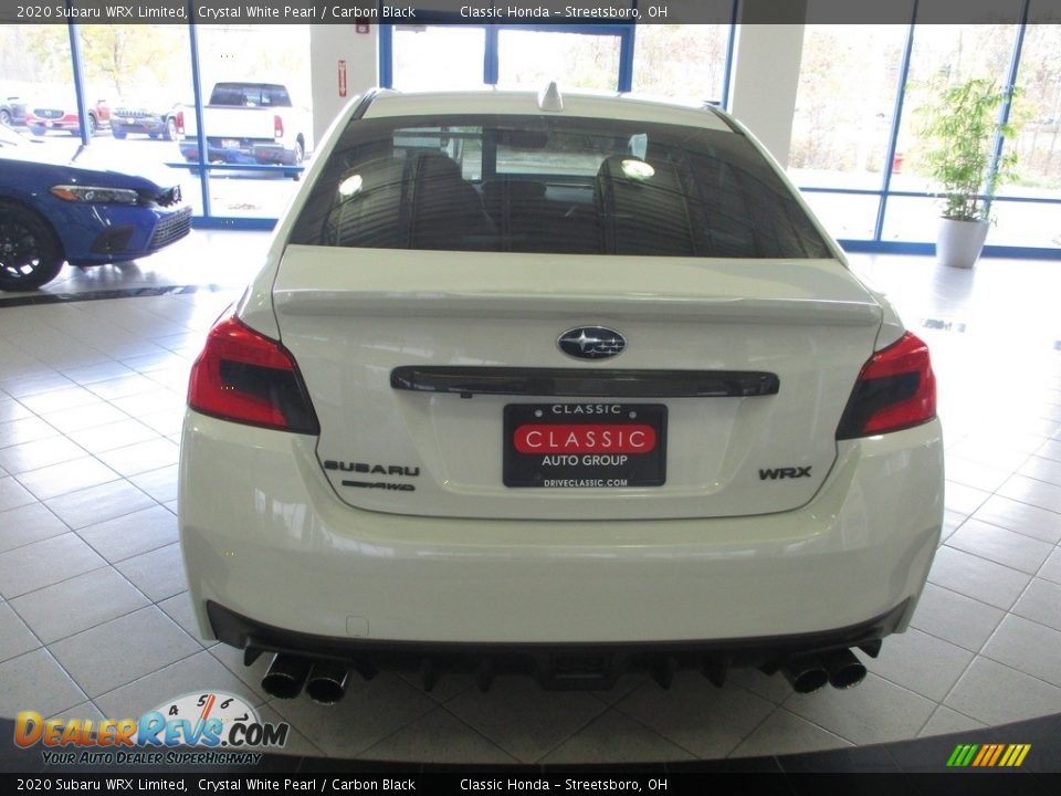 2020 Subaru WRX Limited Crystal White Pearl / Carbon Black Photo #8