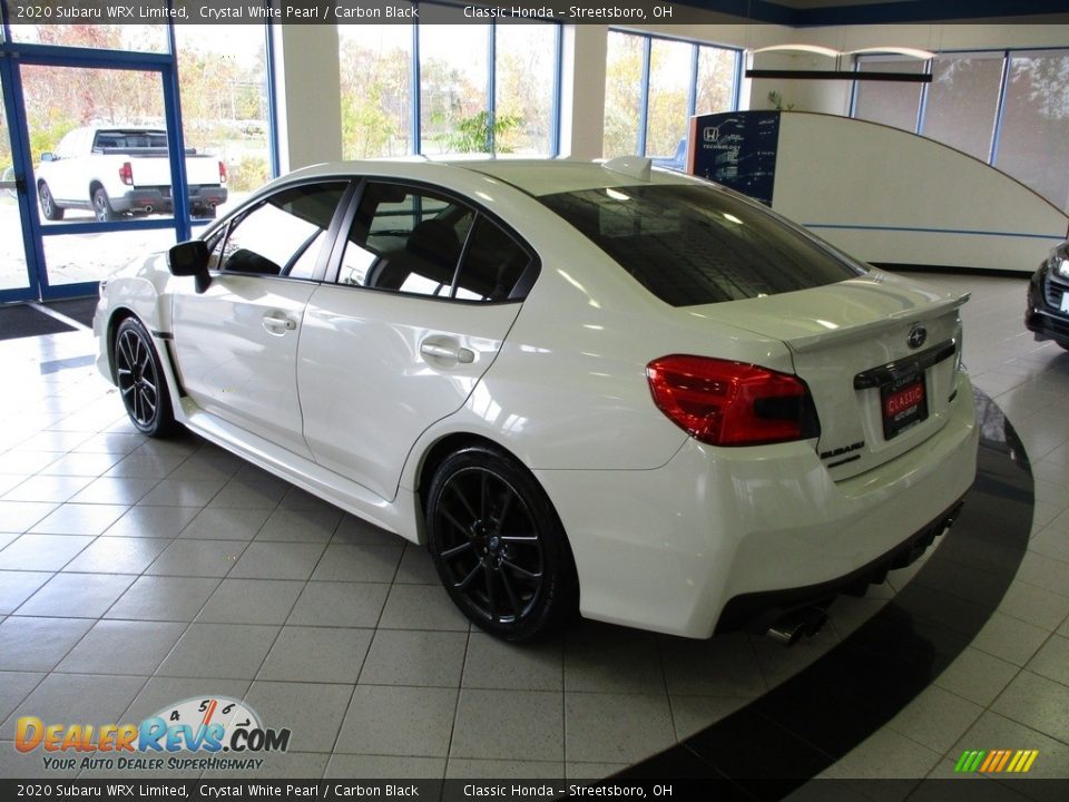 2020 Subaru WRX Limited Crystal White Pearl / Carbon Black Photo #9
