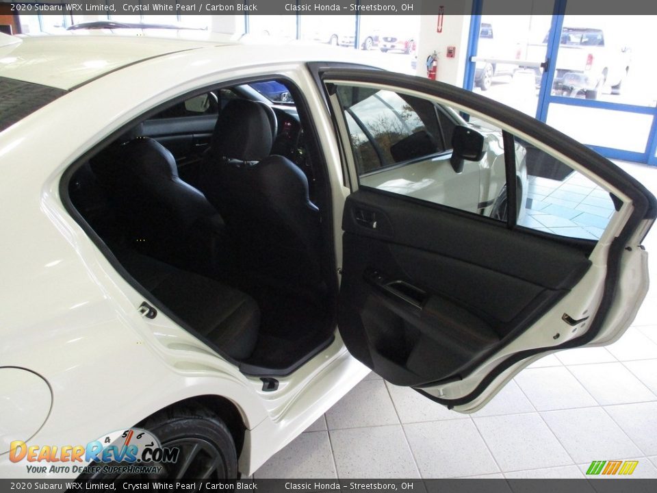 2020 Subaru WRX Limited Crystal White Pearl / Carbon Black Photo #20