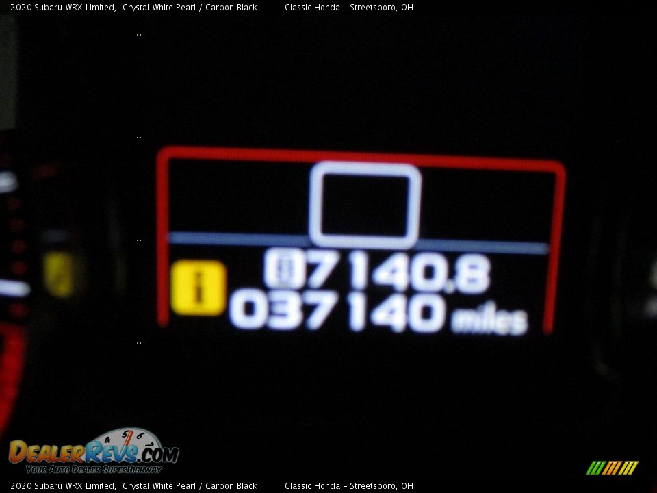 2020 Subaru WRX Limited Crystal White Pearl / Carbon Black Photo #32