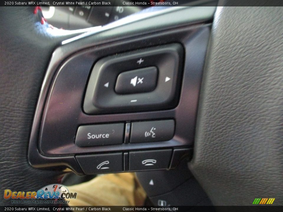 2020 Subaru WRX Limited Crystal White Pearl / Carbon Black Photo #36