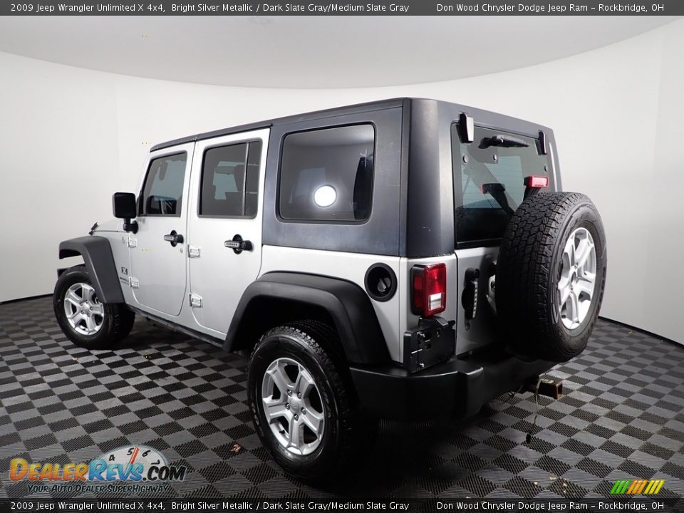 2009 Jeep Wrangler Unlimited X 4x4 Bright Silver Metallic / Dark Slate Gray/Medium Slate Gray Photo #5