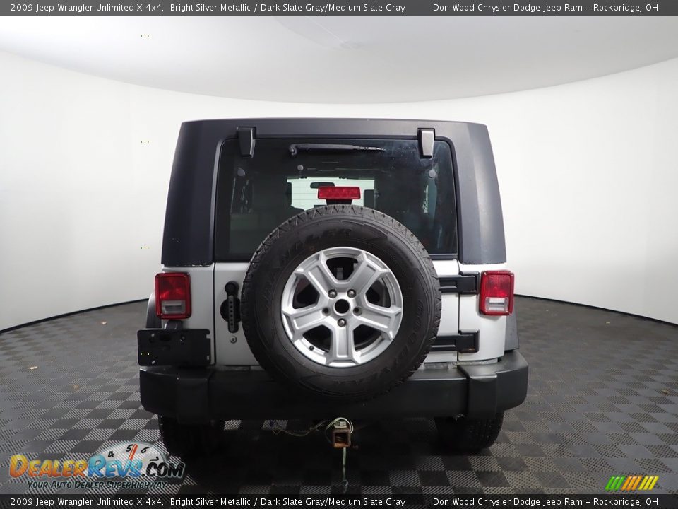 2009 Jeep Wrangler Unlimited X 4x4 Bright Silver Metallic / Dark Slate Gray/Medium Slate Gray Photo #6