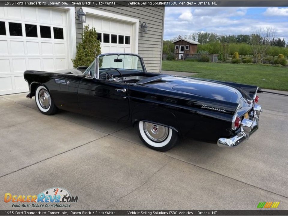 Raven Black 1955 Ford Thunderbird Convertible Photo #2