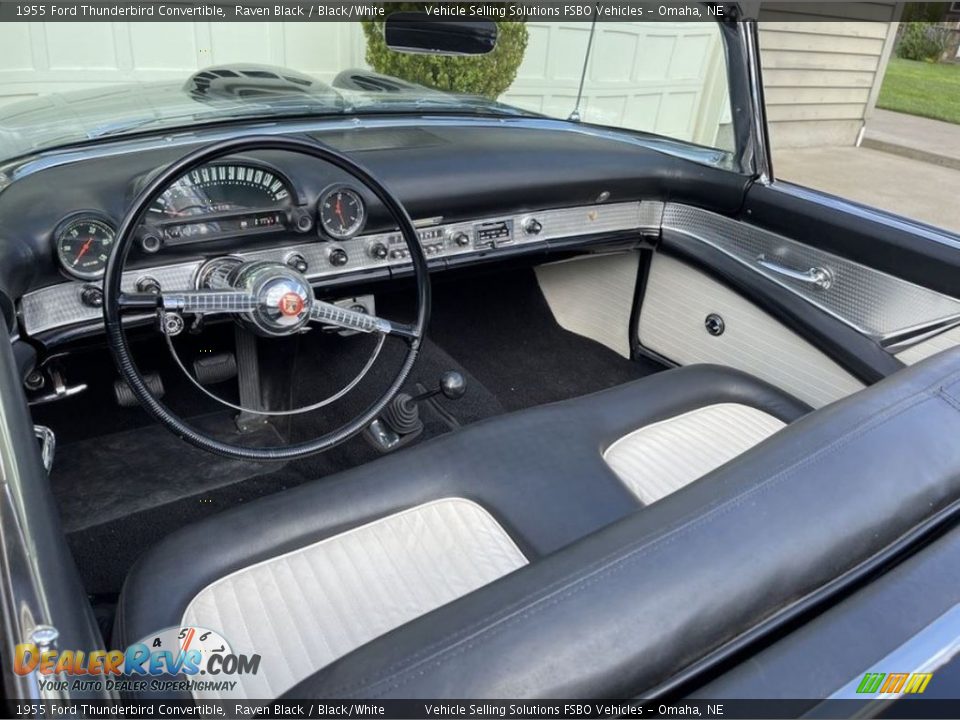 Black/White Interior - 1955 Ford Thunderbird Convertible Photo #6