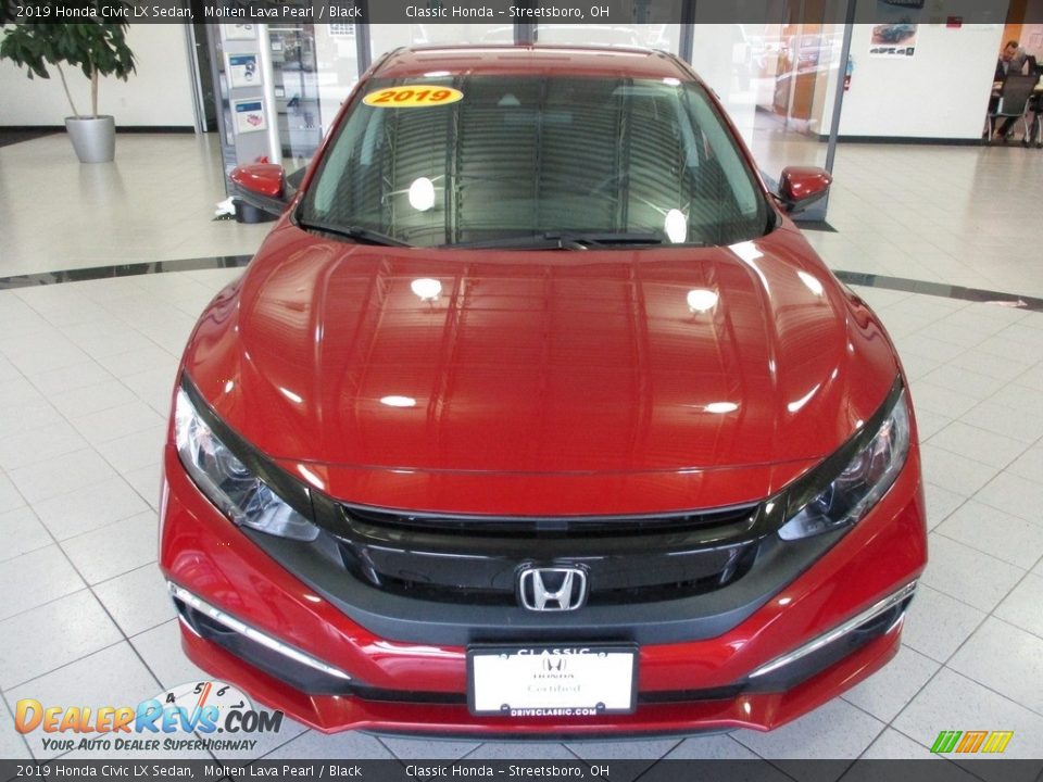 2019 Honda Civic LX Sedan Molten Lava Pearl / Black Photo #2