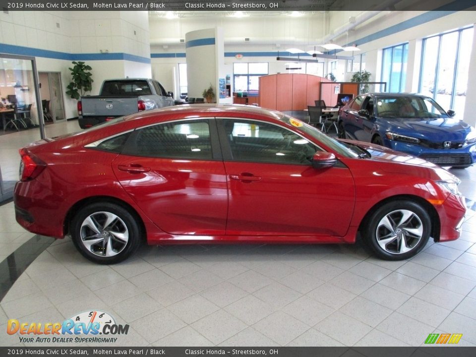 2019 Honda Civic LX Sedan Molten Lava Pearl / Black Photo #4