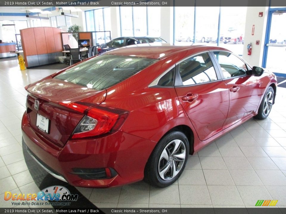 2019 Honda Civic LX Sedan Molten Lava Pearl / Black Photo #7