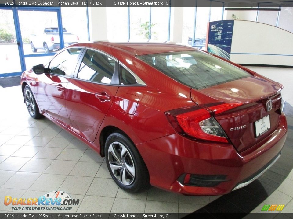 2019 Honda Civic LX Sedan Molten Lava Pearl / Black Photo #9