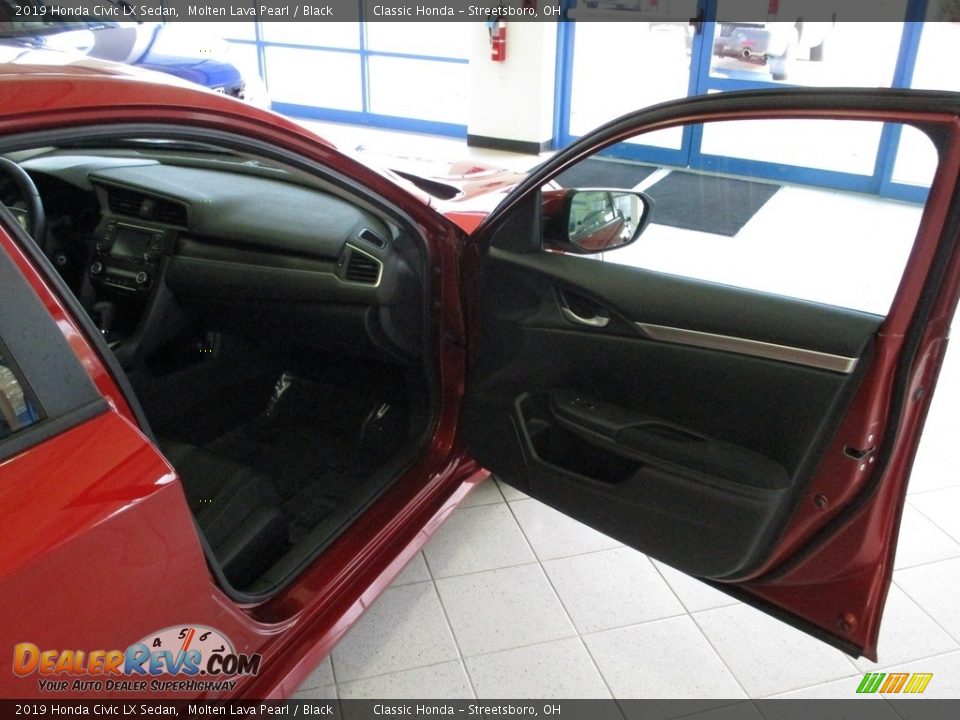 2019 Honda Civic LX Sedan Molten Lava Pearl / Black Photo #16